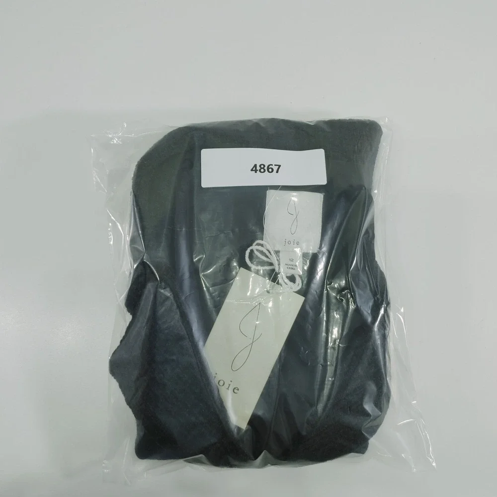 Joie Womens Size 12 Charcoal Grey Tweed Cropped Vest‎ Pearl Buttons